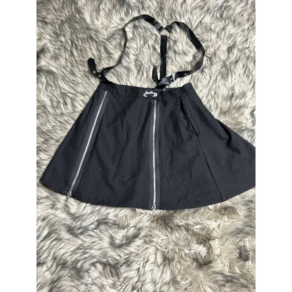 Her Universe Disney Cruella Zipper Pleated Suspender Skirt Size M